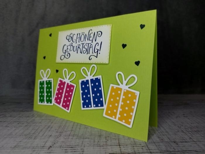 Grußkarte Glückwunsch Schönen Geburtstag handgemacht